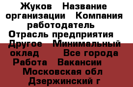 Жуков › Название организации ­ Компания-работодатель › Отрасль предприятия ­ Другое › Минимальный оклад ­ 1 - Все города Работа » Вакансии   . Московская обл.,Дзержинский г.